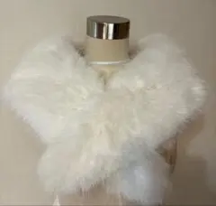 成人式ファーショール、白、ショール、振袖、振袖セット、着付けセット、マフラー、