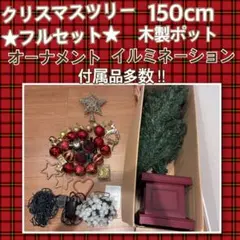 超豪華フルセット クリスマスツリーケセランパサランイルミネーションオーナメントのサムネイル