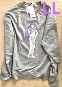 らんま1/2　シャンプー　メンズ　トレーナー　グレー LLサイズ プルオーバー