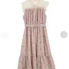 レース切替花柄ワンピース アクシーズファム