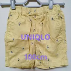 UNIQLO キッズ 100cm ハーフパンツ イエロー
