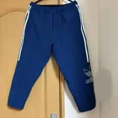 アディダス　七分丈パンツ　ブルー