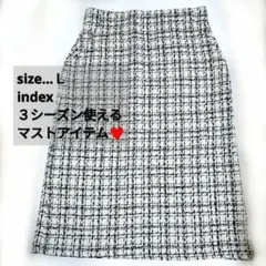 極美品♥上品ツイードタイトスカート ミディ丈　ミモレ　オンオフ使える♥index