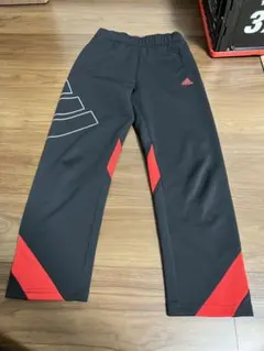 adidas ジャージ 黒 赤 140