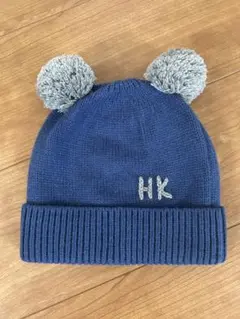 新品タグ付き　hakka baby ネイビー 帽子 ポンポン付き