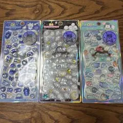 ほしぞら　シマエナガ　ふわふわうみのなかまたち　光る ジュエルプチドロップシール