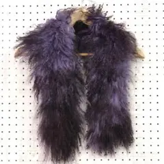 レトロ ボーホー 古着小物 CARVEN チベットラムファー ティペット