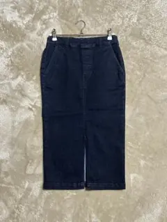 ■ナノユニバース　ダークブルー ストレッチスカート スリット入りタイトスカート