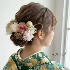髪飾り【6322】ドライフラワー　結婚式　成人式　卒業式　七五三　前撮　振袖　袴