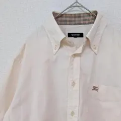 未使用級 バーバリーブラックレーベル ホースロゴ 半袖シャツ L相当