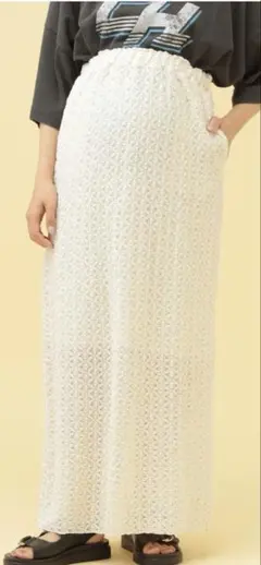 新品　レプシム　カットレースナロースカート　マタニティ対応