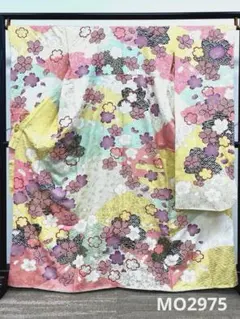 振袖 仮絵羽 舞台衣装 金駒 金彩 紋意匠 正絹 未仕立て品 MOK725 
