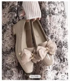 RANDA 3WAY ベルトデザインローファー グレージュ