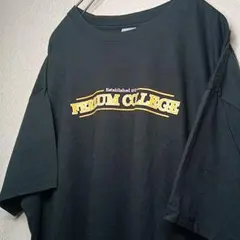 アメリカ古着 ジャージーズ フェラム大学 ロゴ 半袖 Tシャツ 2XL 黒