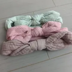 コットンリボンヘアバンド3点セット