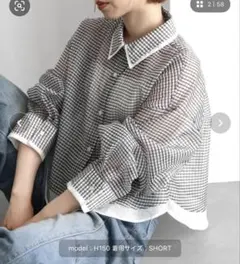 tiptop シアーレイヤードシャツ　ホワイト系その他　SHORTのサムネイル