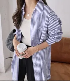 最終価格！Alma Design❤︎オーバーサイズストライプシャツ⭐︎超美品！のサムネイル