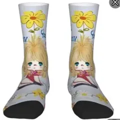 水森亜土　イラストプリントソックス