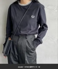 FRED PERRY 長袖Tシャツ ブラック