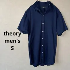 美品☆theory☆ネイビー　半袖　シャツ　Sのサムネイル