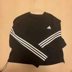 adidas クロップド丈 スウェット ブラックのサムネイル