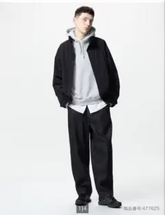 UNIQLO ワイドテーパードジーンズ M ブラック