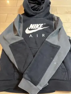 NIKE AIR パーカー ブラック グレー 切替 フーディ
