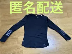 adidas 長袖シャツ 黒 3本ライン