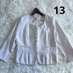 persodea white label ノーカラー ジャケット フリル 13