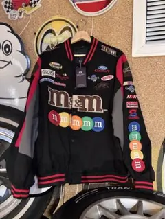 m&m’s モチーフ レーシングジャケット 新品メンズXL相当 ビッグシルエット