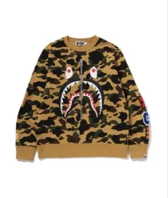 APE 1ST CAMO SHARK CREWNECKSWEATSHIRT