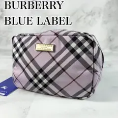 【新品タグ付き】バーバリーブルーレーベル ポーチ ノバチェック ピンク 小物入れのサムネイル