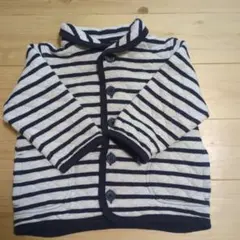 無印良品 ストライプ柄キルティングアウター 90サイズ