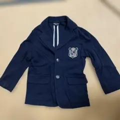 COMME CA ISM ネイビー エンブレム付き ブレザー