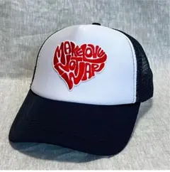 メッシュキャップ　ハート　古着アメカジHIPHOPビンテージ　ダンス衣装　帽子