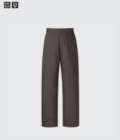 【UNIQLO U】ワイドフィットチノ ダークブラウン 70サイズ
