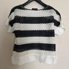 COMME CA ISM ボーダーレース カットソーのサムネイル