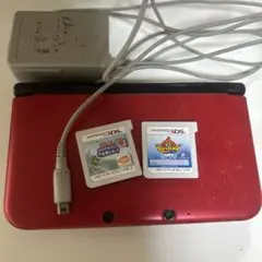 し*み様 任天堂3DSLL本体、アダプター、カセット2点