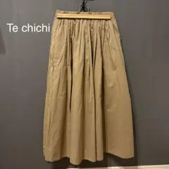 Te chichi ベージュ フレアロングスカート　サイズフリー