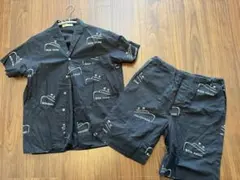 ⭐️割引中⭐️ジェラートピケ　メンズ　セットアップ柄シャツ＆短パンのサムネイル
