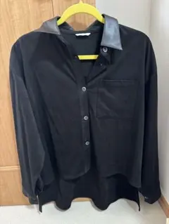 HARE スウェードソデ2WAYシャツ スエード　レザー