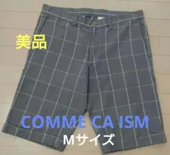 ★限定お値下★超美品【COMME CA ISM】麻綿混チェック柄ハーフパンツ☆Мのサムネイル