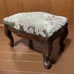 アンティーク調 スツール 花柄
