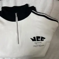 NEE ジップアップパーカー ホワイト・ブラック