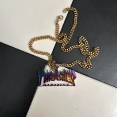 THRASHER マルチカラーロゴネックレス