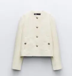ZARA アイボリー テーラードジャケット