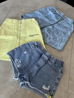 lovetoxicイエロースカート.ショートパンツPinklatteスカート3点