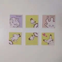 ポケモンウエハース　ポケピース　シール 6枚