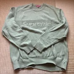 い*！様 Supreme カレッジロゴ ハーフジップ スウェット ベージュ XX