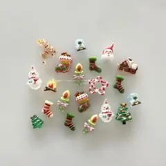 【新品未使用】クリスマス ネイルパーツ 20個セット